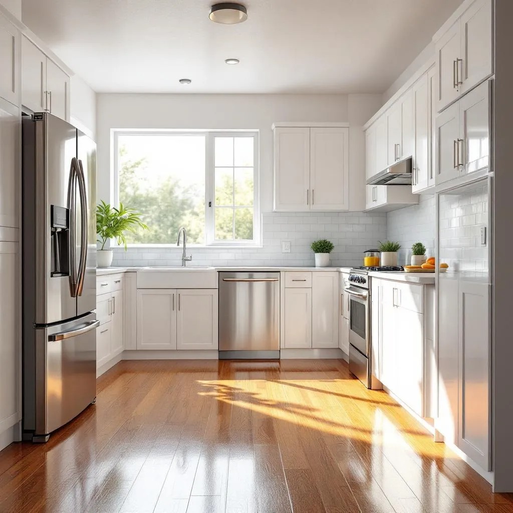 Modern spotless kitchen cleaned by Anyel's Cleaning